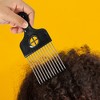Unique Bargains Metal African Hair Picks Comb 6.61"x2.83" Black 2 Pcs - 3 of 4