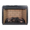 TOBILI 23 inch infrared quartz heater fireplace insert -woodlog version with brick - 3 of 4