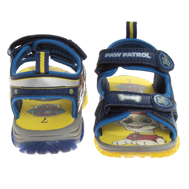 Paw Patrol Chase Marshall Light up Summer Sandals - Hook & Loop Adjustable Strap Open Toe Sandal Water Shoe - Blue (sizes 6-12 Toddler / Little Kid), 4 of 8