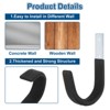 Unique Bargains Heavy Duty Garage Garden Tools Storage Utility Storage Hooks Black 2 Pcs - 3 of 4