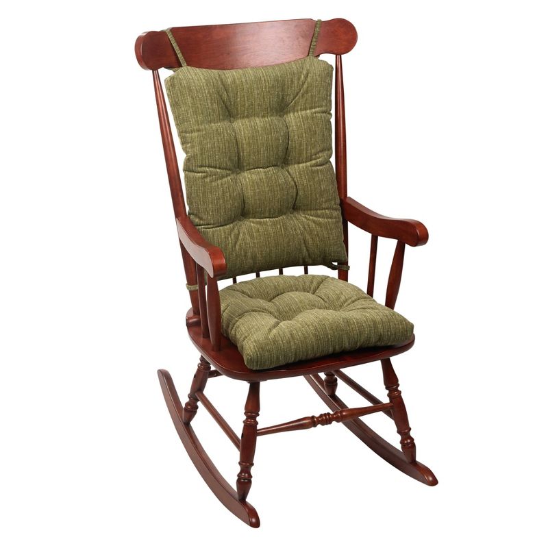 Gripper Polar Chenille Jumbo Rocking Chair Seat and Back Cushion Set - Jade, 2 of 5