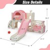 Infurnic Baby Activity Gyms 9-in-1 Kids Slide Playset, Bus-Themed Freestanding Castle, PE and PP Materials, Multicolored, 37.21"*14.18"*21.26" - 4 of 4