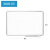 MasterVision Magnetic Porcelain Dry-Erase Planning Board 1 Inches x 2 Inches Grid Aluminum Frame 36 Inches x 48 Inches - 2 of 4