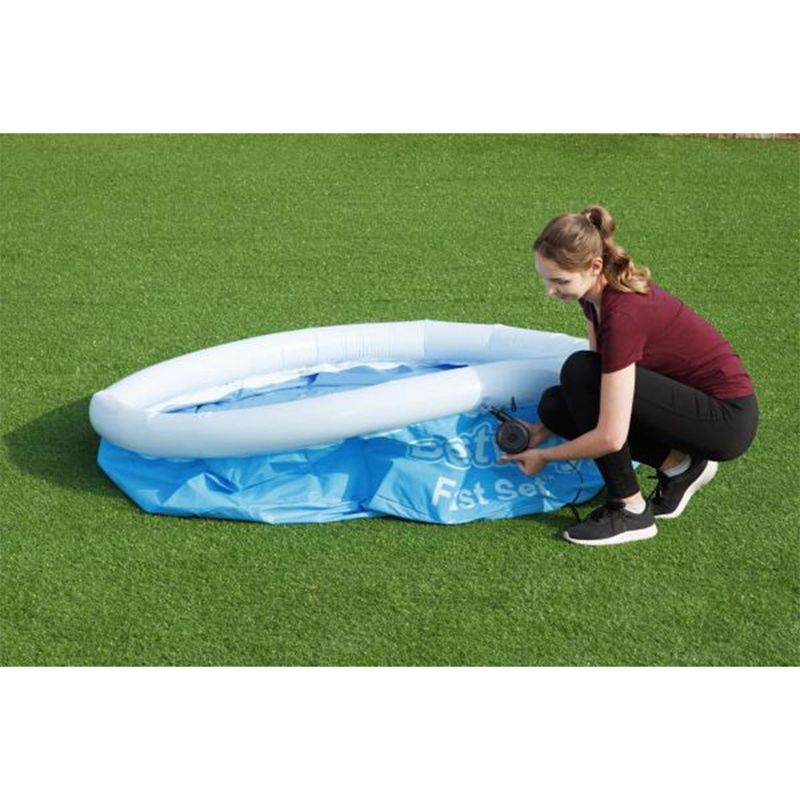 Bestway Fast Set 6 Foot x 20 Inch Round Inflatable Above Ground Outdoor Swimming Pool with 248 Water Capacity and Repair Patch, Blue (Pool Only), 6 of 10