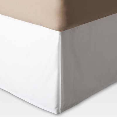 White Wrinkle-resistant Cotton Bed Skirt (king) - Threshold™ : Target