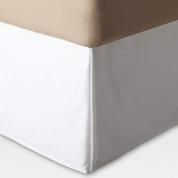 White Wrinkle-Resistant Cotton Bed Skirt (Full) - Threshold™