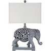 Hathi Sculpture Lamp (Set of 2) - 25.5 Inch Height - LIT4315 - Light Grey - Safavieh - 4 of 4