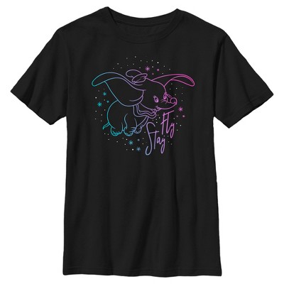 Boy's Dumbo Stay Fly Outline T-shirt : Target