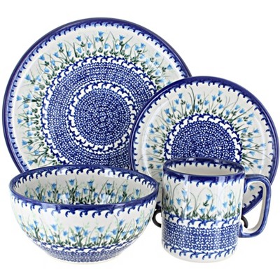Blue Rose Polish Pottery Vena Dinnerware (16 PC)