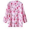 Nlife Women Pineapple Printed Lapel Collar Half Sleeves Buttons Down Blouse Shirt - 3 of 4