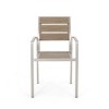 Set of 2 Outdoor Modern Dining Chair Aluminum with Mesh Seat-Christopher Knight Home - 4 of 4