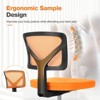 Armless Mesh Office Chair with Adjustable Height and Lumbar Support, Swivel Rolling Computer Desk Chair for Small Spaces - 3 of 4