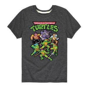 Boys' - Teenage Mutant Ninja Turtles - Pixel Gaming Group Short Sleeve Graphic T-Shirt - 1 of 4