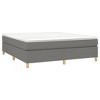 Bed Frame Dark gray Polyester, Plywood, Engineered wood King - 3 of 4