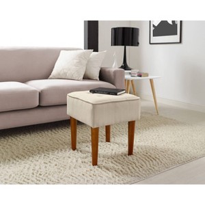 Aria Square Tufted Stool - Adore Decor - 1 of 4