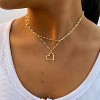 Delicate Heart Pendant Necklace, 14K Gold Plated Dainty Chain, Gift for Women - 2 of 4