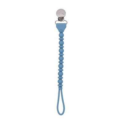 Itzy Ritzy Sweetie Strap Round Beaded Pacifier Clip – Blue