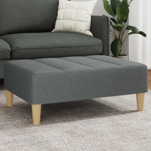vidaXL Footstool Dark Gray 30.3"x21.7"x12.2" Fabric - 1 of 4