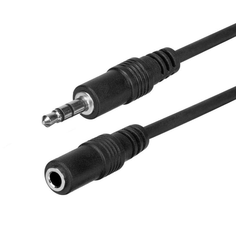 Monoprice Stereo Extension Cable - 6 Feet - Black | 3.5mm Plug/Jack Male/Female, 1 of 7