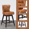 Arceso 26" Swivel Bar Stool with Upholstered Back, for Home Kitchen - 4 of 4