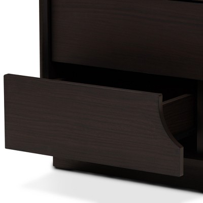 Larsine Brown Engineered Wood 2-Drawer Nightstand