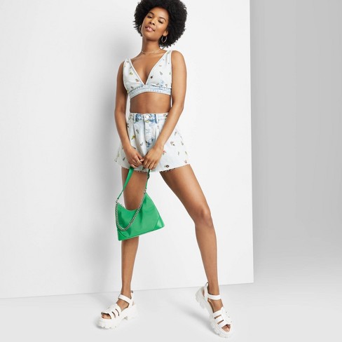 Women's High-rise Flutter Denim Shorts - Wild Fable™ : Target