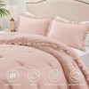 BAGOKIE 3-Piece Ruffle Bed in a Bag Comforter Set - 3 of 4