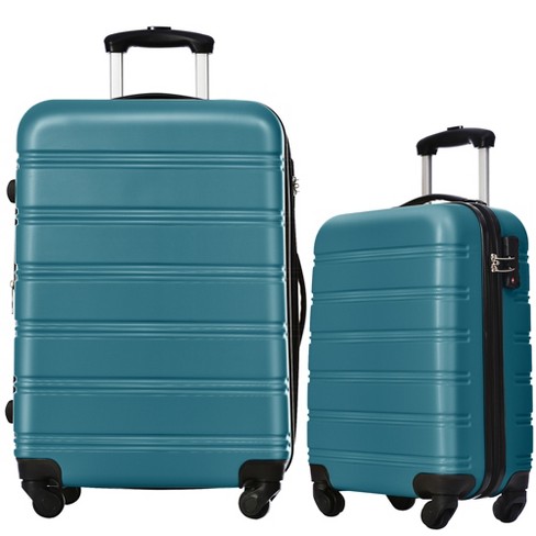 Verage 20 in. Blue Carry on Luggage Spinner Wheels Expandable Hard Side Travel Luggage Rolling Suitcase TSA Approved