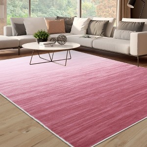 Modern Ombre Area Rug Indoor Gradient Floor Cover Foldable Thin Washable Rug - 1 of 4