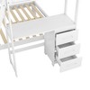NicBex Twin over Full Size Bunk Bed with Desk Pinewood Frame Bed Frame with 3 Drawers, Guardrails and Slant Ladder, No Box Spring Required - 4 of 4