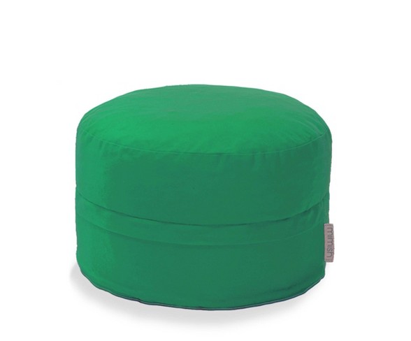 Asher Cotton Covered Zipper Storage Pouf Green - Mimish