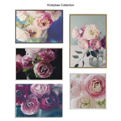 Yours Truly Floral Framed Canvas Wall Art, 18x24