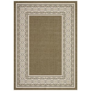 Modern Neutral Bordered Area Rugs, Soft Washable Solid Geometric Runner Rugs Living Room Bedroom Dining Nursery Apartment Dorm Office Farmhouse Decor - 1 of 4