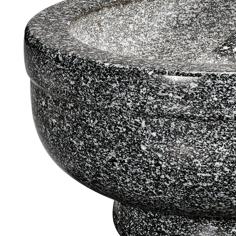 Cilio, Granite Mortar and Pestle, 6.75" round x 2.25" deep, natural green,, 4 of 5