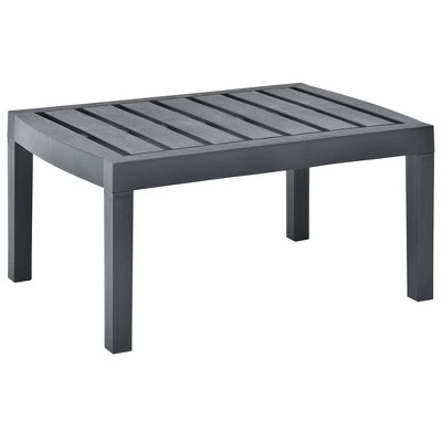 vidaXL Patio Table, Anthracite 30.7"x21.7"x15" Plastic