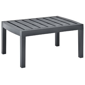 vidaXL Patio Table, Anthracite 30.7"x21.7"x15" Plastic - 1 of 4