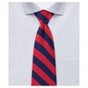 Jacob Alexander Boys’ College Stripe Pre-Tied Zipper Necktie – 14" - 4 of 4