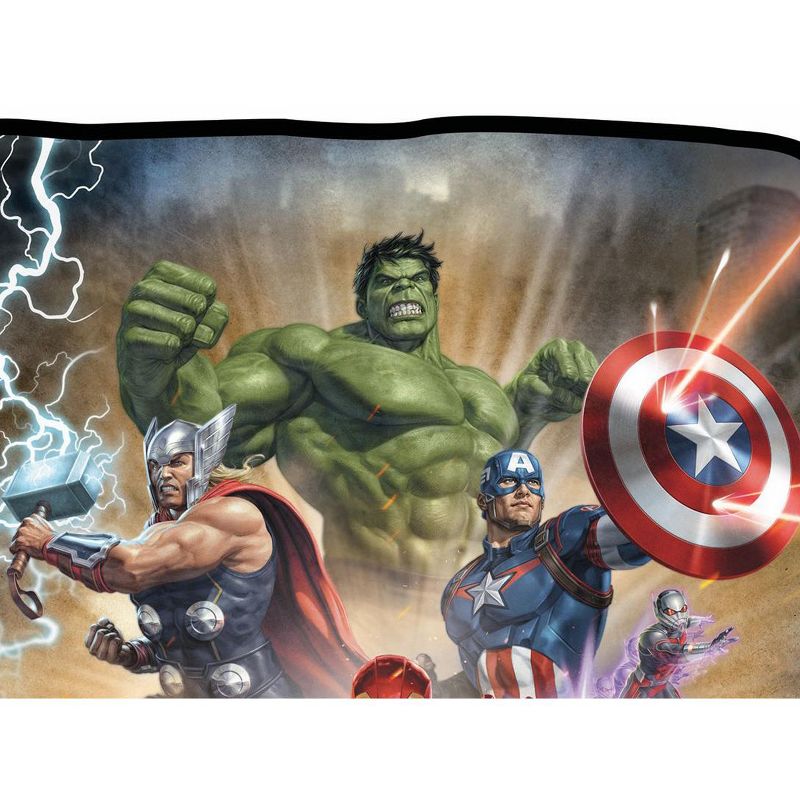 Marvel Avengers Defenders of Earth Blanket 46" X 60" Flannel Fleece Throw Multicoloured, 2 of 5