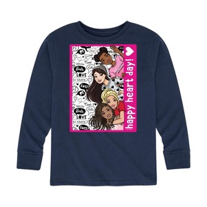 Boys' - Barbie - Happy Heart Day Long Sleeve Graphic T-Shirt - 1 of 4