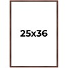PosterPalooza | Classic Modern Brown Picture Frame - UV Acrylic, Foam Board Backing, Hanging Hardware - 2 of 4