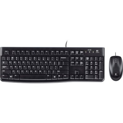 Logitech MK120 Desktop Corded Combo Set - USB Cable Keyboard - 104 Key - USB Cable Mouse - Optical - 1000 dpi - 3 Button - Scroll Wheel (PC)