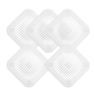 Unique Bargains Shower Drain Hair Catcher Round and Convex Drain Cover Silicone Strainer Hair Stopper - 1 of 4