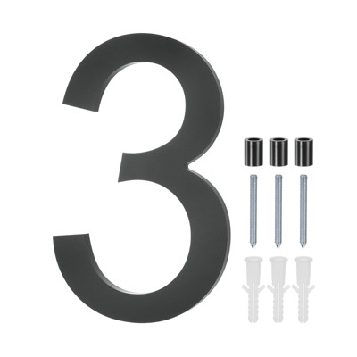 Unique Bargains Durable Acrylic Waterproof 3D Floating Appearance House Numbers 1 Pc