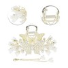 Unique Bargains Floral Tassel Hair Clips Gold Tone White 1 Pc - 4 of 4