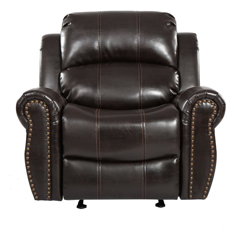 Charlie Bonded Leather Glider Recliner Club Chair - Christopher Knight Home, 1 of 6