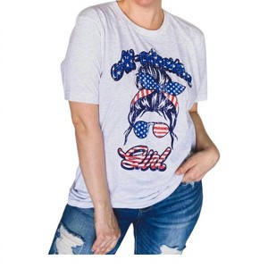 Women's All American Girl Tee - She Shed - 1 of 2
