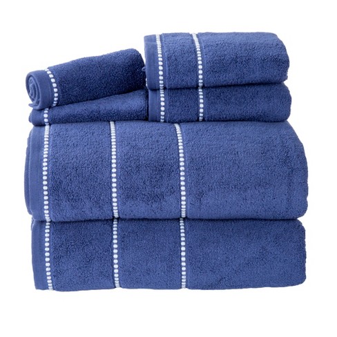 6pc Striped Bath Towel Set Brown - Yorkshire Home