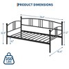 Twin Daybed with Trundle, Metal Sofa Bed Frame with Steel Slat Support, Space Saving for Bedroom, Guest Room - 2 of 4