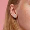 EVERLY JEWELRY |  10K White Gold 6 1/10 CT TGW Created White Sapphire Fashion Post Earrings - 4 of 4