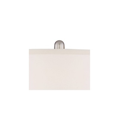 White Brushed Nickel Candlestick Table Lamp Set of 2